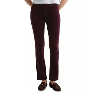 AG Adriano Goldschmied Mari Mid-Rise Slim Straight Corduroy Pants Winery 32/ 14